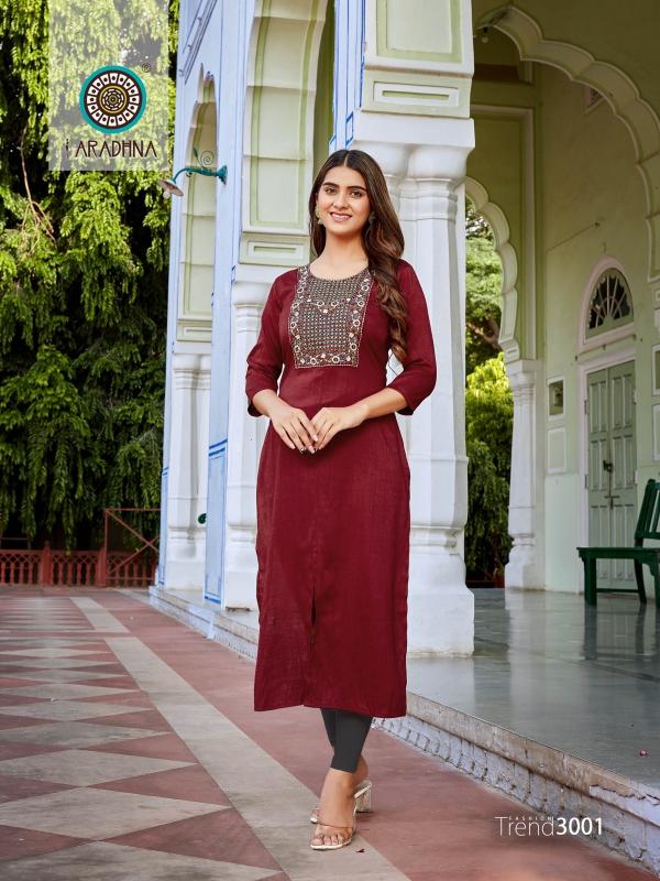 Aradhna Fashion Trend Vol 3 Designer Embroidery Kurti Collection